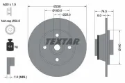 Bremsscheibe TEXTAR 92154103