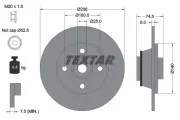 Bremsscheibe Hinterachse TEXTAR 92154103