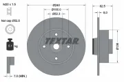 Bremsscheibe Hinterachse TEXTAR 92154403