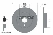 Bremsscheibe Vorderachse TEXTAR 92155503