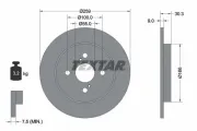 Bremsscheibe Hinterachse TEXTAR 92156300