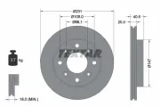 Bremsscheibe Vorderachse TEXTAR 92158900