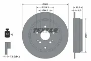 Bremsscheibe Hinterachse TEXTAR 92162503