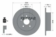 Bremsscheibe Hinterachse TEXTAR 92168103