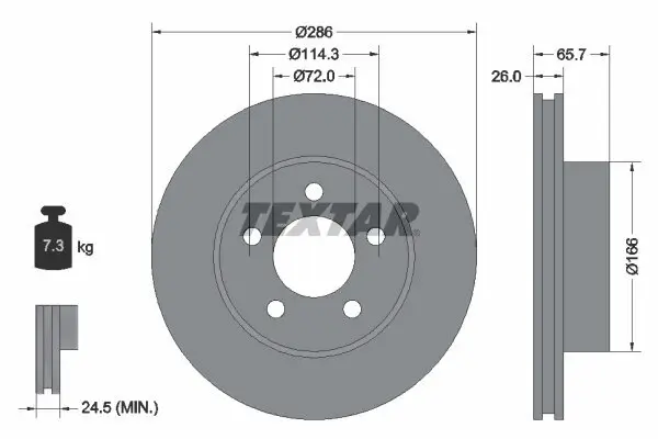 Bremsscheibe TEXTAR 92169003 Bild Bremsscheibe TEXTAR 92169003