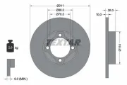 Bremsscheibe Vorderachse TEXTAR 92170003