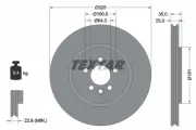 Bremsscheibe Vorderachse TEXTAR 92170303