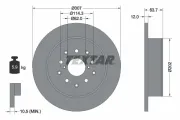 Bremsscheibe Hinterachse TEXTAR 92170803