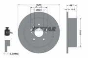 Bremsscheibe Hinterachse TEXTAR 92171603