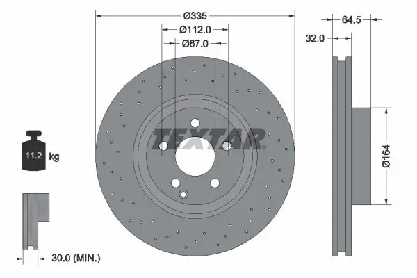 Bremsscheibe TEXTAR 92171905