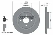 Bremsscheibe Hinterachse TEXTAR 92172503