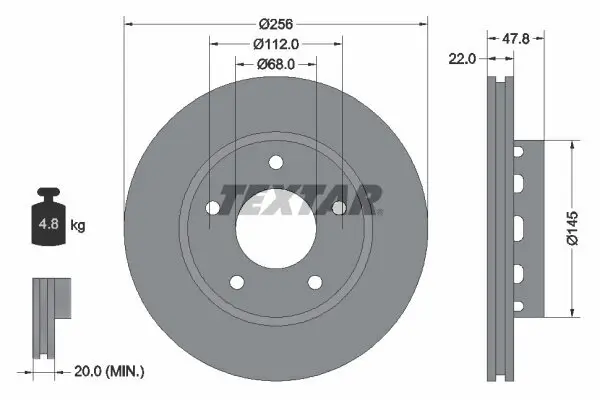 Bremsscheibe TEXTAR 92174205