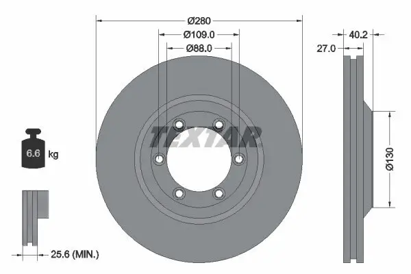 Bremsscheibe TEXTAR 92174803