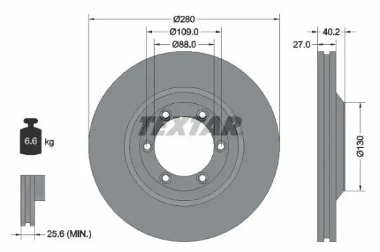 Bremsscheibe TEXTAR 92174803 Bild Bremsscheibe TEXTAR 92174803