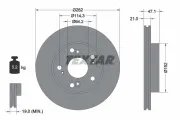 Bremsscheibe Vorderachse TEXTAR 92175803