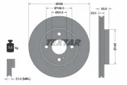Bremsscheibe Vorderachse TEXTAR 92176005