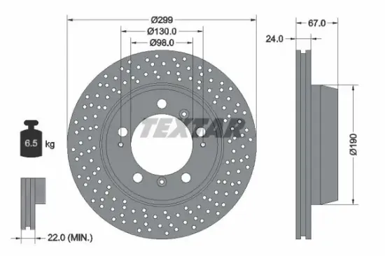 Bremsscheibe TEXTAR 92176705 Bild Bremsscheibe TEXTAR 92176705