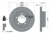 Bremsscheibe Hinterachse TEXTAR 92176705