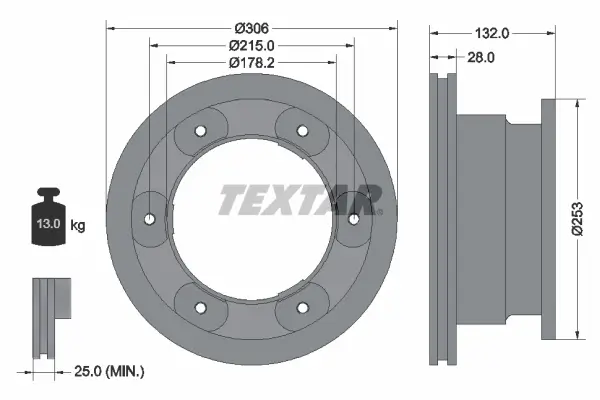 Bremsscheibe TEXTAR 93177703