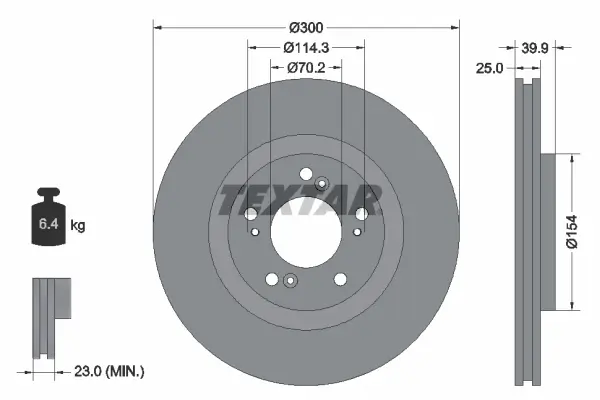 Bremsscheibe Vorderachse TEXTAR 92177803