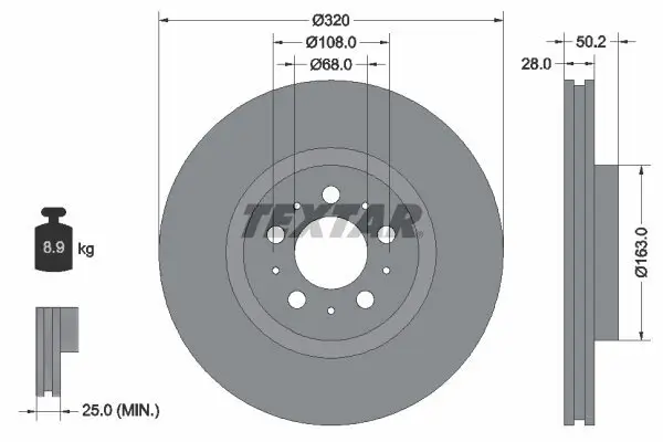 Bremsscheibe TEXTAR 92178203