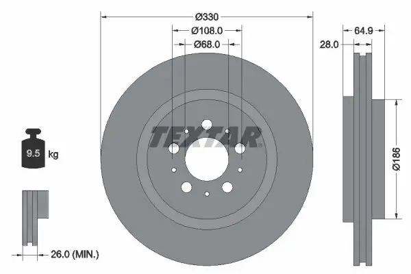 Bremsscheibe TEXTAR 92178303