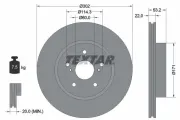 Bremsscheibe TEXTAR 92180403