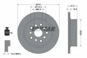 Bremsscheibe Hinterachse TEXTAR 92185703