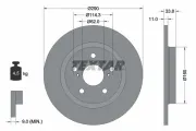 Bremsscheibe Hinterachse TEXTAR 92195200