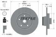 Bremsscheibe Hinterachse TEXTAR 92196203