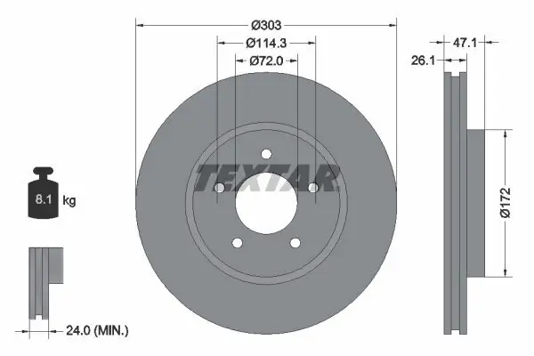 Bremsscheibe TEXTAR 92197703