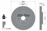 Bremsscheibe Vorderachse TEXTAR 92199105