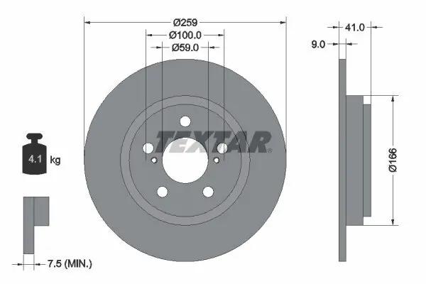 Bremsscheibe TEXTAR 92199800