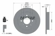 Bremsscheibe Hinterachse TEXTAR 92204000