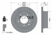 Bremsscheibe Hinterachse TEXTAR 92205000