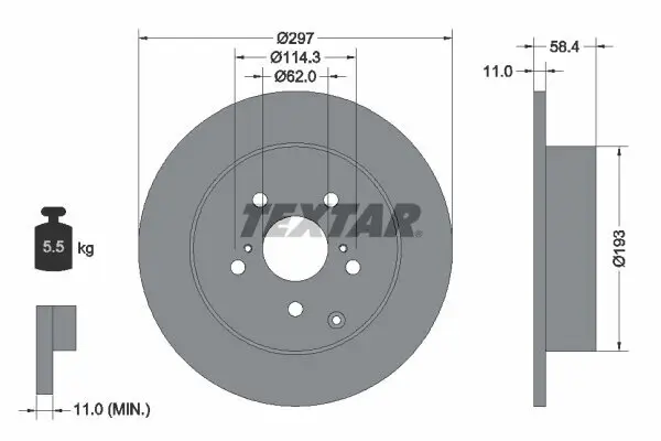 Bremsscheibe TEXTAR 92222500