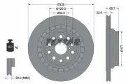 Bremsscheibe Hinterachse rechts TEXTAR 92224503