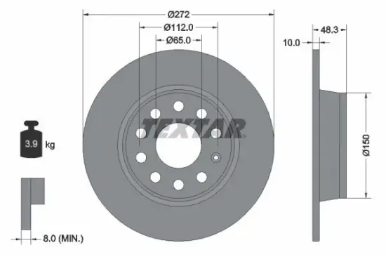 Bremsscheibe TEXTAR 92224903 Bild Bremsscheibe TEXTAR 92224903