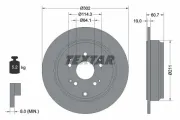 Bremsscheibe Hinterachse TEXTAR 92227203