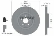 Bremsscheibe Vorderachse TEXTAR 92229205