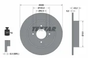 Bremsscheibe Hinterachse TEXTAR 92231403