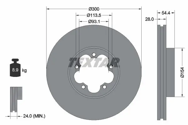 Bremsscheibe TEXTAR 92231500