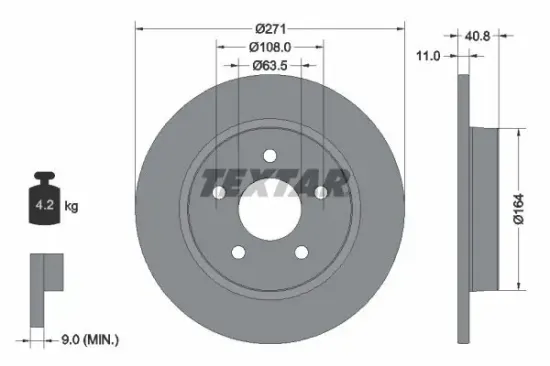 Bremsscheibe TEXTAR 92239003 Bild Bremsscheibe TEXTAR 92239003