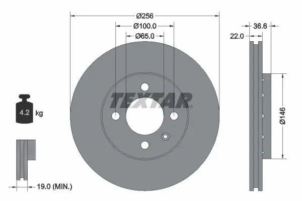 Bremsscheibe TEXTAR 92239403