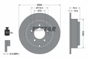 Bremsscheibe Hinterachse TEXTAR 92244403