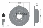 Bremsscheibe Hinterachse TEXTAR 92244403
