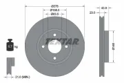 Bremsscheibe Vorderachse TEXTAR 92252403