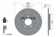 Bremsscheibe Hinterachse TEXTAR 92252703