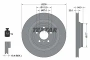 Bremsscheibe Hinterachse TEXTAR 92254505