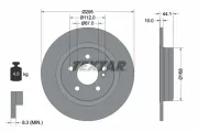 Bremsscheibe Hinterachse TEXTAR 92254903